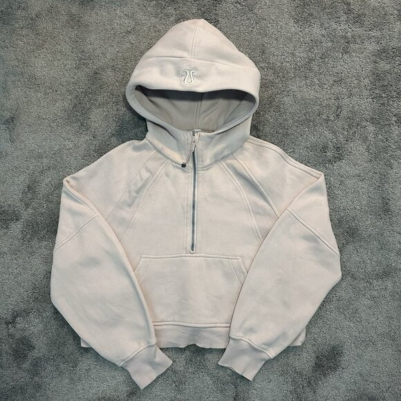 Lululemon Scuba Oversized Half Zip Hoodie Light Pink Women's XS/S Workout - Picture 1 of 14